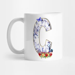 Name Initial Letter C and Fairy Wren Bird Mug